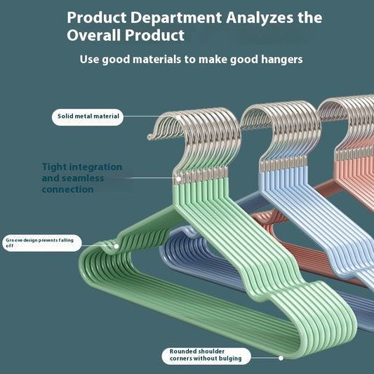 Household Hanger Clothes Stainless Steel Non slip 10 Clothes Hanger